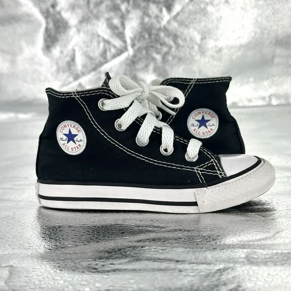 Converse Chuck Taylor All Star Hi Toddler Black/White Shoe Size 7C 7J231